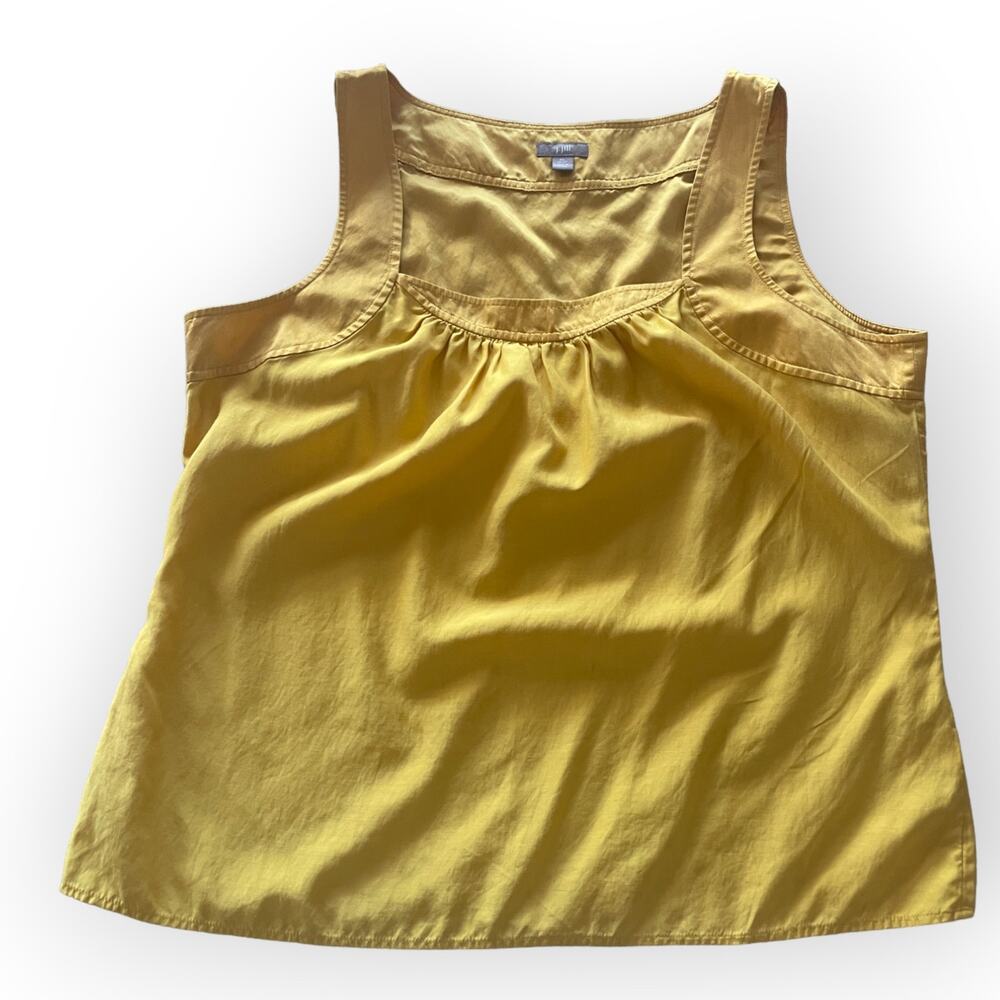 J. Jill mustard color linen like tank top Sz XL EUC